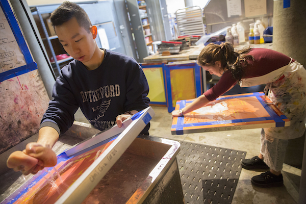 students using silkscreen