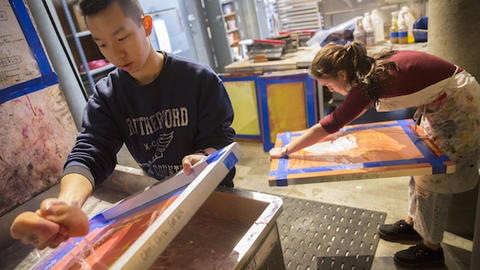 students using silkscreen